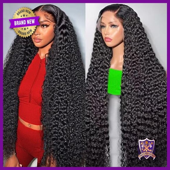 30 Inch Deep Wave Lace Front Wig Human Hair 13x6 HD Transparent main image 6